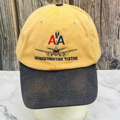 Gorra de prueba no destructiva vintage de American Airlines cortadora de sombrero y buck bronceada para hombre Foto 1 de 4