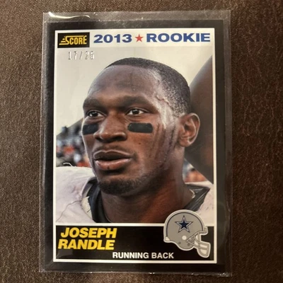 JOSEPH RANDLE 2013 PANINI SCORE ROOKIE BLACK /25 #381 COWBOYS - Image 1 of 2