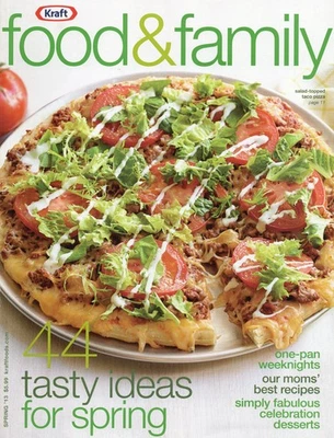 KRAFT FOOD & FAMILY MAGAZINE Spring 2013 Salad Taco Pizza 44 Tasty Spring Ideas - Image 1 of 3