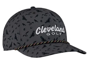 NEW Cleveland Golf Pattern Rope Grey Adjustable Snapback Golf Hat/Cap - Picture 1 of 3