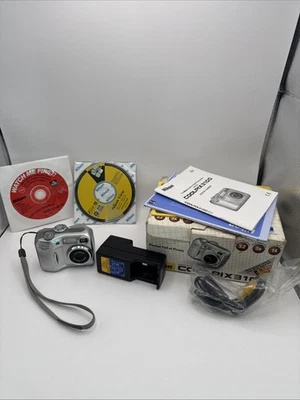 Nikon COOLPIX 3100 3.2MP Digital Camera - Y2K Aesthetic Box Manuals Etc READ - Image 1 of 4