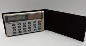 Vintage SHARP EL-848 ELSI MATE Solar Taschenrechner mit Etui GETESTET & FUNKTIONSFÄHIG - Bild 1 von 8