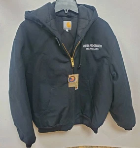 Carhartt Men's Black Quilted Interior Work Wear Coat Jacket RN 14806 Size L NWT - Picture 1 of 19