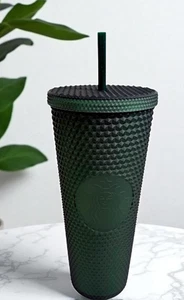 Starbucks Dark Green Jelly Studded Tumbler Matte with Straw 24oz Venti - Picture 1 of 6