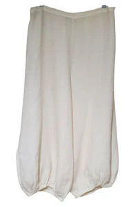 Bryn Walker weiße Leinen Campa Ballon Crop Hose Gr. XL leicht - Bild 1 von 3