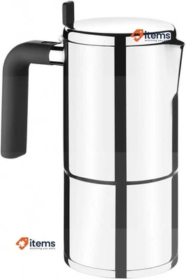 Braisogona A170403 Bali Caffè IN Acciaio Inox Maker, Argento Percolators Moka - Immagine 1 di 2