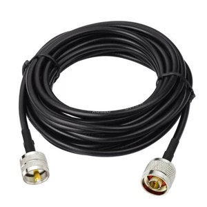 16.4ft UHF PL-259 male plug to N male pigtail Coax cable RG58 5m for Ham Radio - Picture 1 of 4