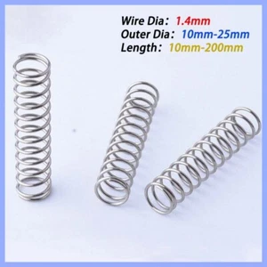 1.4mm Wire Dia Compression Spring Stainles Steel 10-25mm Small Pressure Springs - Picture 1 of 7