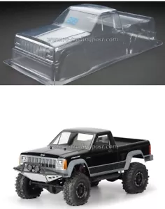 Jeep Comanche Full Bed 1/10 Clear RC Crawler Body (WB 12.3" 313mm) TRX-4/SCX10 - Picture 1 of 1