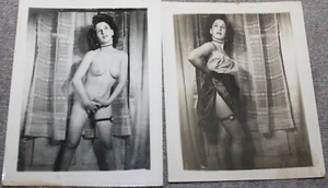 VINTAGE 1940'S PRETTY YOUNG WOMAN NUDE PINUP PHOTOS - Picture 1 of 5