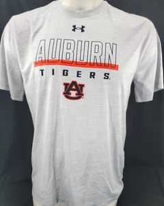 NEW Auburn Tigers Under Armour Loose Gray SS Crew Neck Tee Shirt Men's L - Picture 1 of 9