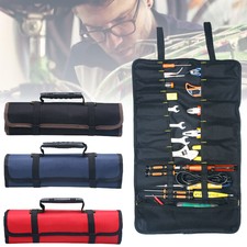 22 Pocket Tool Case Roll Spanner Wrench Tool Fold Up Canvas Storage Bag
