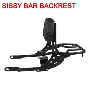Backrest Sissy Bar Luggage Rack For Bonneville T120/Black 2016-2024 T100 2017-24 - Picture 1 of 7