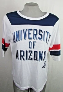 Arizona Wildcats NCAA Women's Touch by Alyssa Milano White Short Sleeve Shirt - Picture 1 of 5