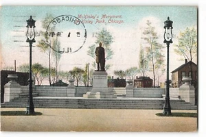 1908 McKinley's Monument, McKinley Park, Chicago VTG Postcard CG3. - Picture 1 of 2