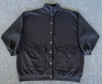 Cardigã Lauren Brooke Feminino 20W Preto Lã Suéter Botão para Cima Minimalista  - Imagem 1 de 4