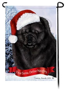Cher Père Noël, Définir le drapeau de jardin coquin - Chow Chow noir 041 - Photo 1/1