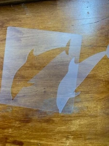 Made in USA STENCIL #62 focena 4,5 x 5,5 pollici nuovo FIRMA - Foto 1 di 1