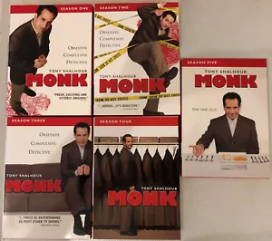 Monk DVDs Season 1,2,3,4,5 Tony Shalhoub - Picture 1 of 2