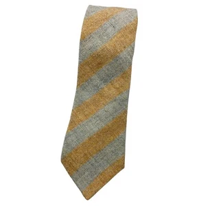 Church’s Wollkrawatte ITALIEN beige grau gestreift W: 3,7 Zoll gebraucht, in einwandfreiem Zustand - Bild 1 von 5