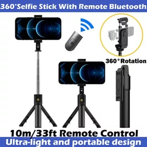 Trépied Texlar Selfie Stick avec télécommande - pour iPhone 13, 12, 11, XR, X, 8 et plus - Photo 1 sur 14