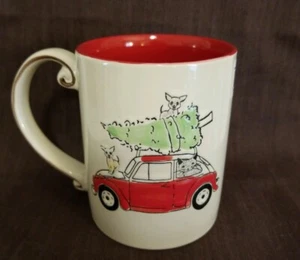 Spectrum Designz Ceramic Christmas Tree Dog Cat Embossed Coffee Tea Cup Mug,New - Picture 1 of 12