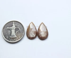 Par de piedras preciosas brillantes naturales zafiro corte rosa facetadas piedras preciosas sueltas 18X11MM Ct16 - Imagen 1 de 6
