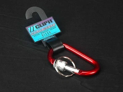 Mosquetón de bloqueo Bisonte CLIPIT 8 cm Clip Aluminio (13LOCK) - ROJO Foto 1 de 2