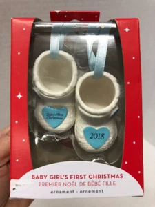 NUEVO Bebé Primera Navidad Bebé Botines American Greetings Adorno de Navidad - Imagen 1 de 4