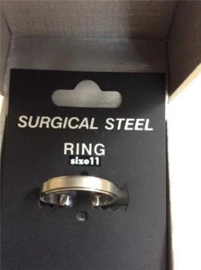NEW unisex 4MM Stainless Steel Brushed rounded Flat SPINNER Wedding Band size 11 - Picture 1 of 1