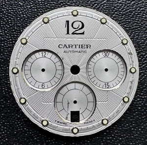 Genuine Cartier Round Watch Dial Silver Satin 28 .5 mm E11-16 - Picture 1 of 4