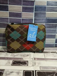 White Dove Designs Bible Cover Argyle Brown New with Tags - Picture 1 of 9