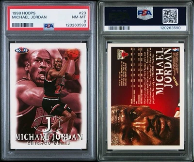 1998-99 NBA Hoops - Michael Jordan #23 PSA 8 - Image 1 of 3