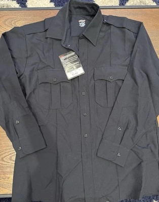 全新带标签 Elbeco TexTrop2 Dark Navy 17-34/35 风格 Z314N — 第 1/4 张图片