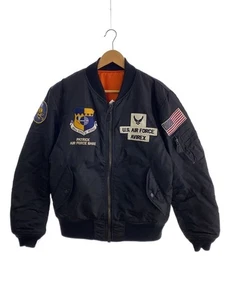 Avirex Rib Part Pill/Ma-1 Space Command/Flight Jacket/L/Nylon/Blk/6182184// 1231 - Picture 1 of 5