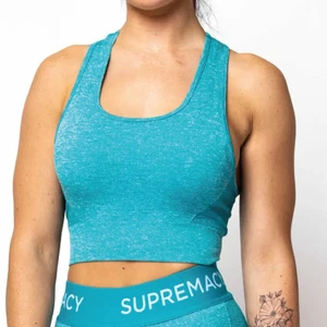 Supremacy Core Sports Bra crop top sea blue size XL (01) - Picture 1 of 5