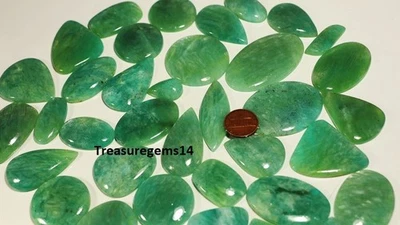 500 Crt WHOLESALE LOT NATURAL GREEN AVENTURINE (العقيق الأخضر) CABOCHON GEMSTONE - Image 1 of 4