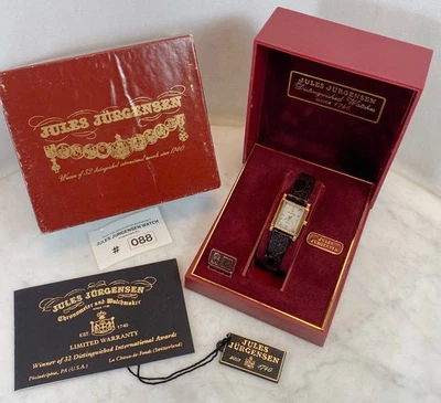Reloj Mujer JULES JURGENSEN V238 Vintage. Estuche Tono Dorado Cuarzo + Caja Estuche Foto 1 de 4