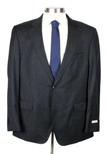 Peter Millar Suit 48 L 40W Mens Sinlge Breasted Solid Charcoal Wool 2 Piece New - Picture 1 of 13