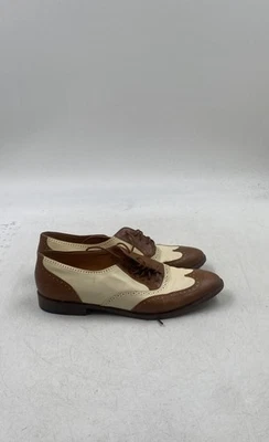 Vintage Ralph Lauren Womens Brown Beige Leather Lace-Up Oxford Dress Shoes 7.5 - Image 1 of 4