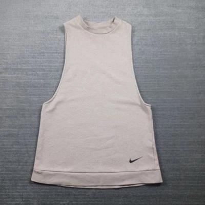 Camiseta sin mangas Nike sudadera para mujer XS beige cuello redondo entrenamiento sin mangas atlética Foto 1 de 4