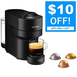 Nespresso De'Longhi Vertuo POP Coffee Maker Machine Black Compact POD System - Picture 1 of 3