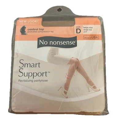 Pantimedias No Nonsense Control Top Beige Niebla Talla D Puntera Transparente Soporte Inteligente 2YT Foto 1 de 2