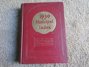 1930 MUNICIPAL INDEX Seventh Annual Edition Vintage HC USA - Bild 1 von 9