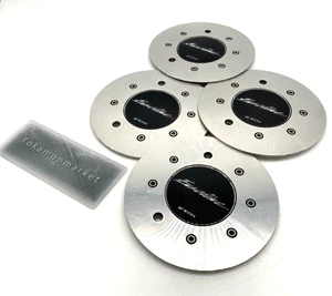 Work Euroline Set of 4 Aluminum Wheel Center Plates Caps Dish Wheel Cover JDM - Picture 1 of 19