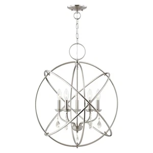 Livex Lighting 40905-91 Aria Collection Chandelier with 5 Arms and Dangling C... - Picture 1 of 5