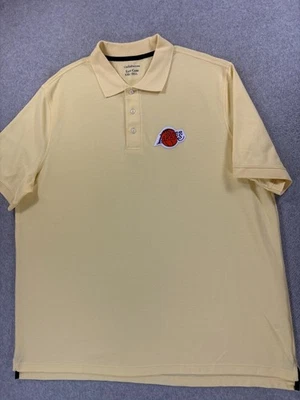 Los Angeles Lakers Stitched Logo NBA Basketball Polo Shirt (Men's 2XL) Yellow - Image 1 of 4