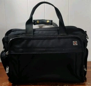 Victorinox Sport Travel Gym Locker Black Duffel Duffle Bag Tons Of Pockets - Picture 1 of 19