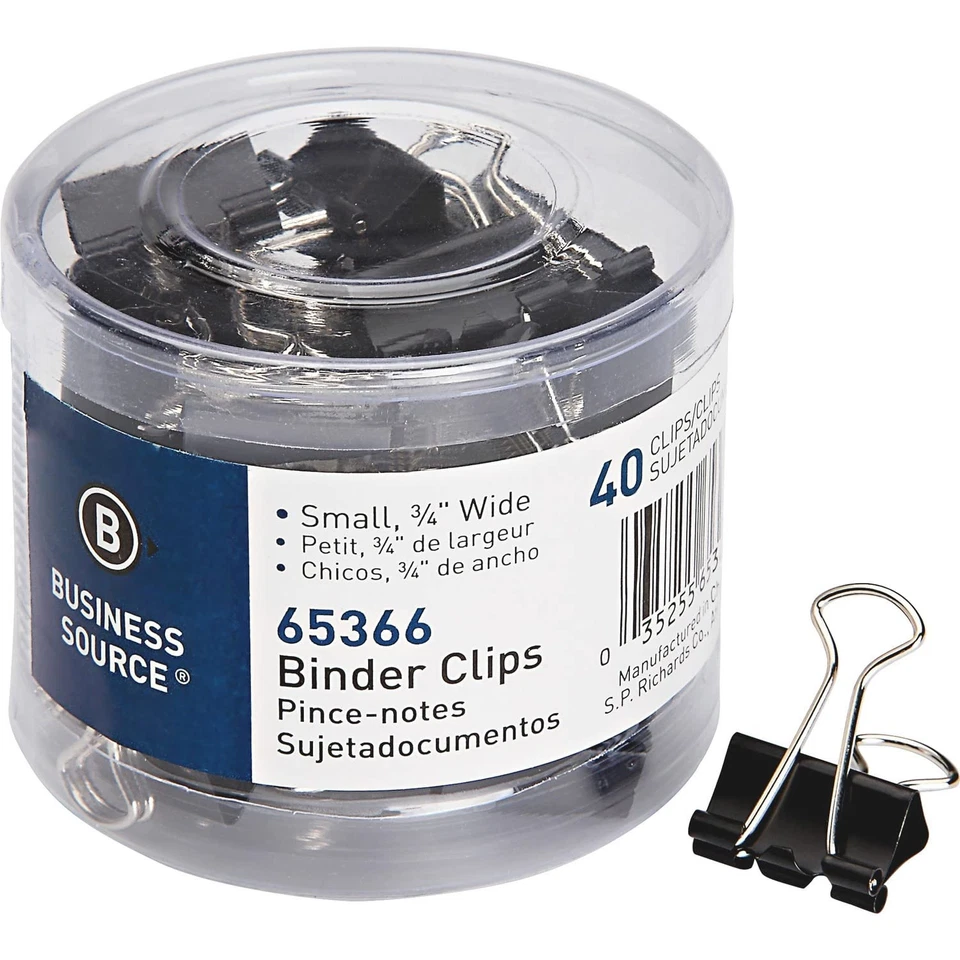 Business Source Small Binder Clips 65366 Bsn65366