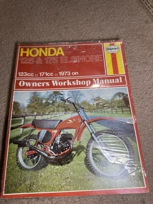 Honda 125 175 Elsinore 123cc 171 cc 1973 propietario taller manual servicio de reparación Foto 1 de 2